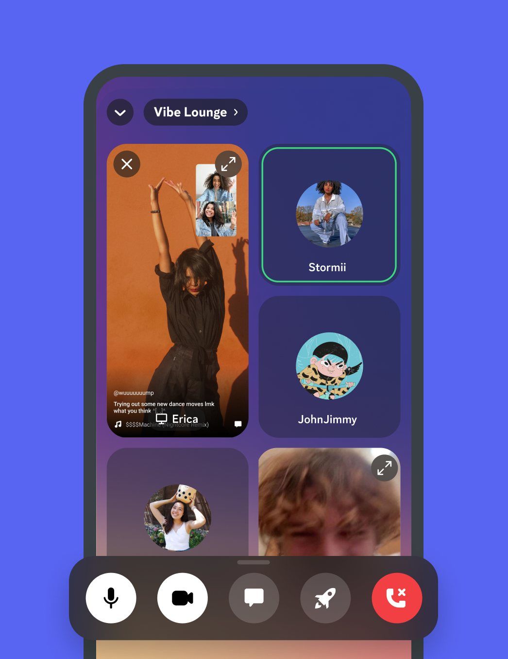 Watching streams in a video call